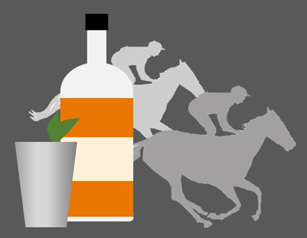 Bourbon and Race Horses Graphic