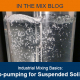 Photo of up-pumping suspended solids in small mixing tank