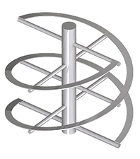 ProQuip-Double-Helix-Impeller-High-Viscosity-Mixing-Applications Illustration of ProQuip Double Helix Impeller for High Viscosity Mixing Applications