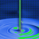 Stylized image of industrial mixer shaft in liquid
